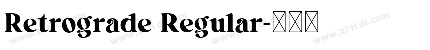Retrograde Regular字体转换